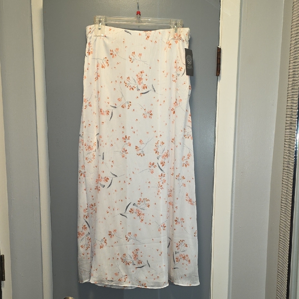 Floral White Skirt